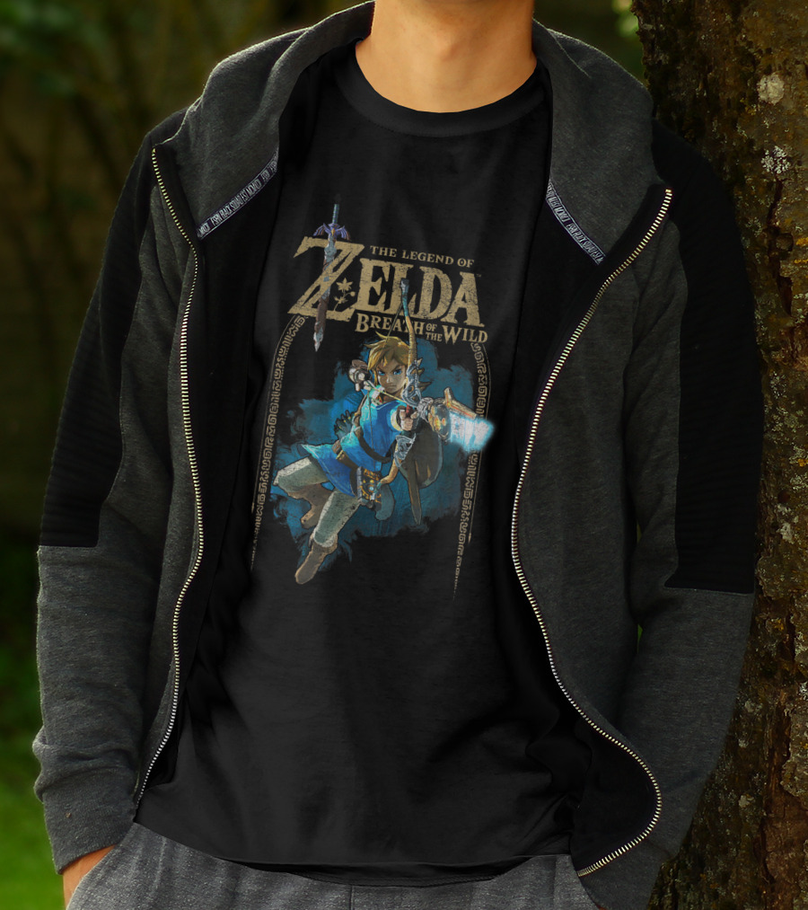 The Legend Of Zelda Breath Of The Wild Link Archery Action T-Shirt