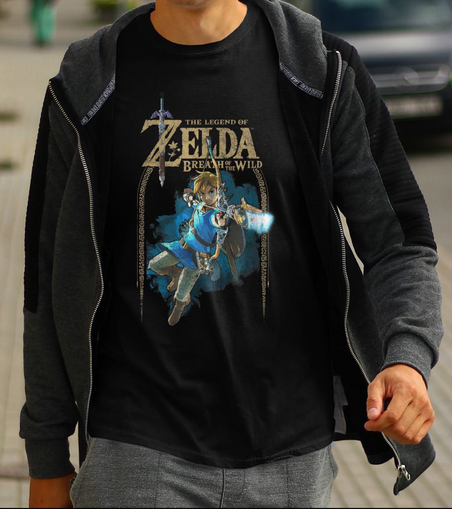 The Legend Of Zelda Breath Of The Wild Link Archery Action T-Shirt