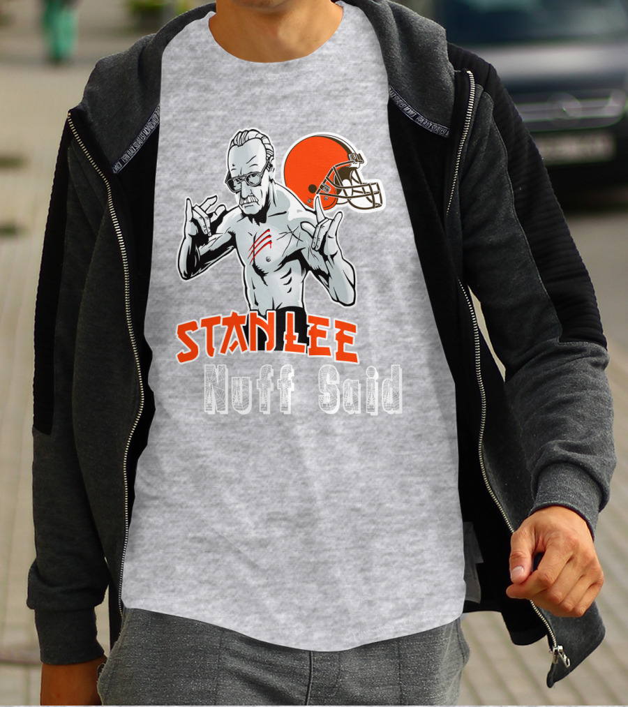 Stanlee Nuff Said Browns Helmet T-Shirt
