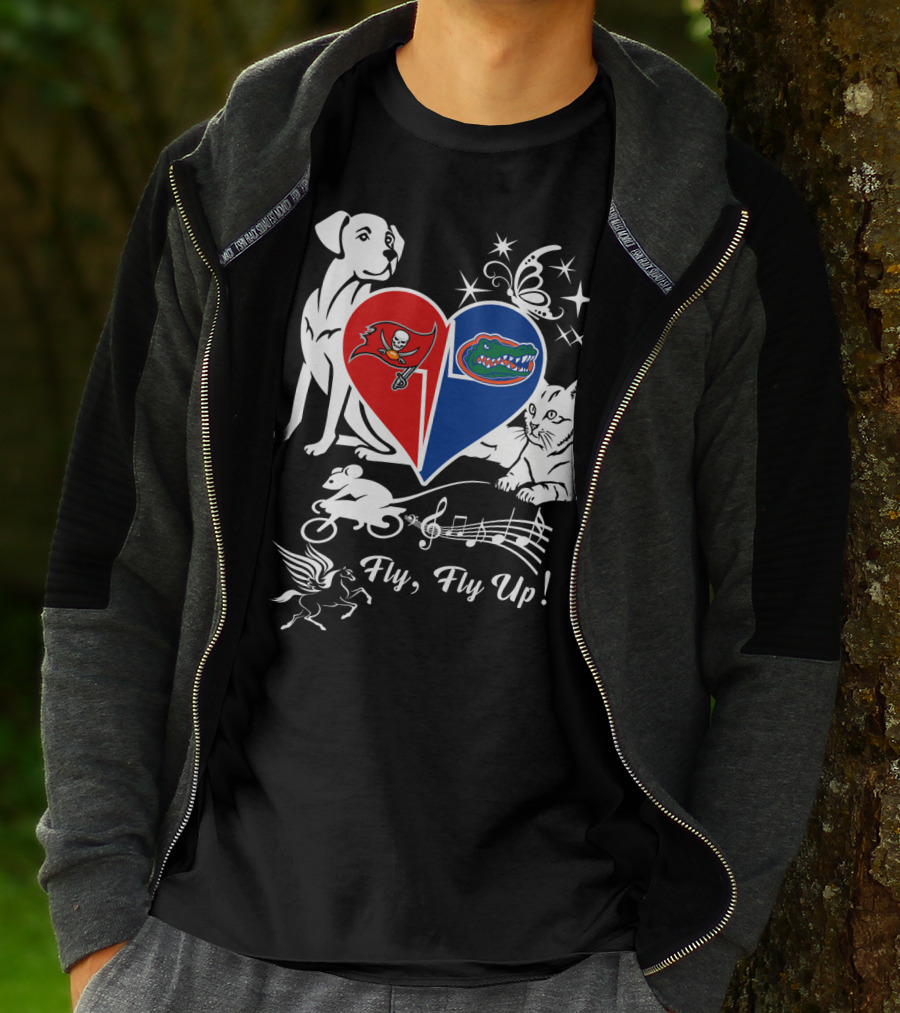 Buccaneers Gators Heart Fly Fly Up Dog Cat Butterfly Musical Pegasus T-Shirt