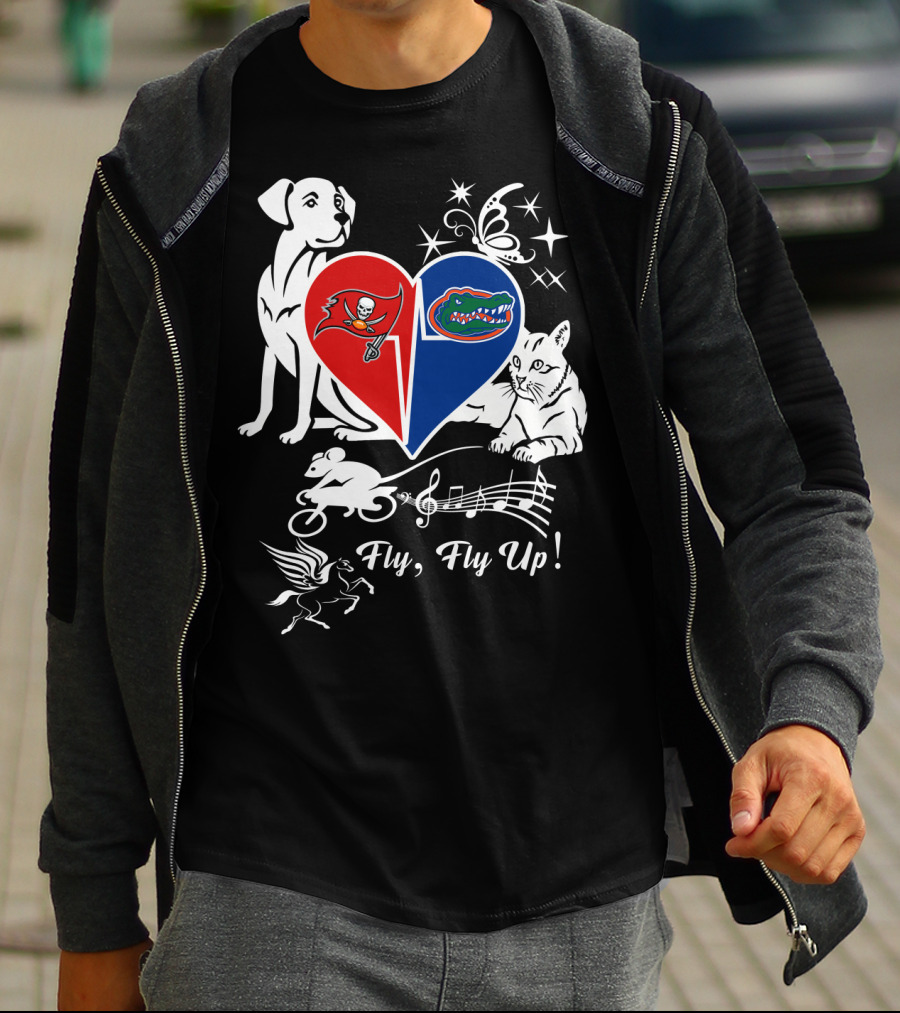 Buccaneers Gators Heart Fly Fly Up Dog Cat Butterfly Musical Pegasus T-Shirt