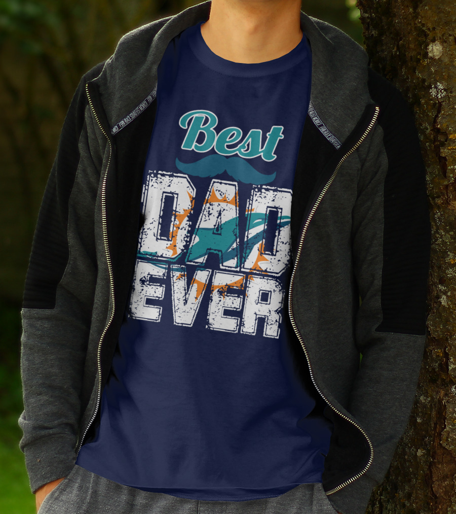 Best Dad Ever Dolphins T-Shirt
