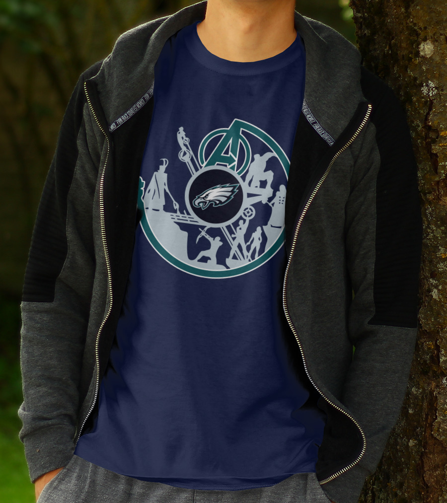 Eagles Avengers Silhouette Crossover T-Shirt