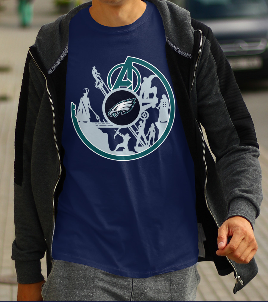 Eagles Avengers Silhouette Crossover T-Shirt
