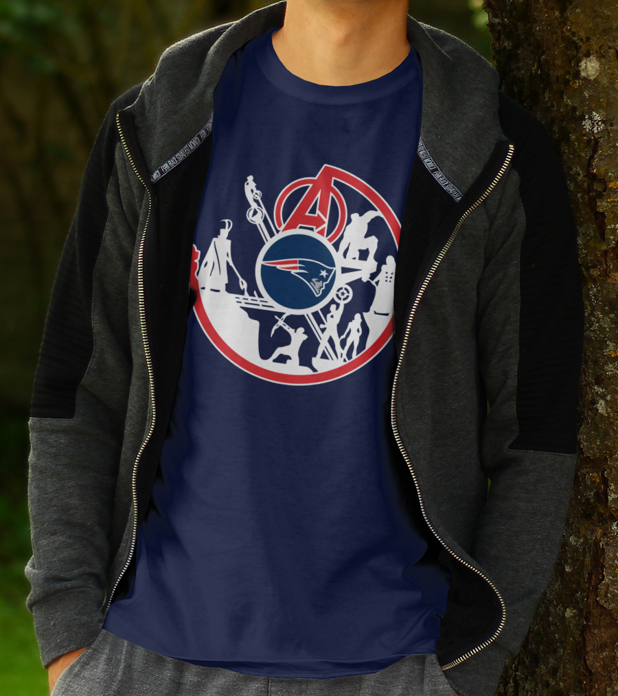 New England Patriots Avengers Crossover T-Shirt