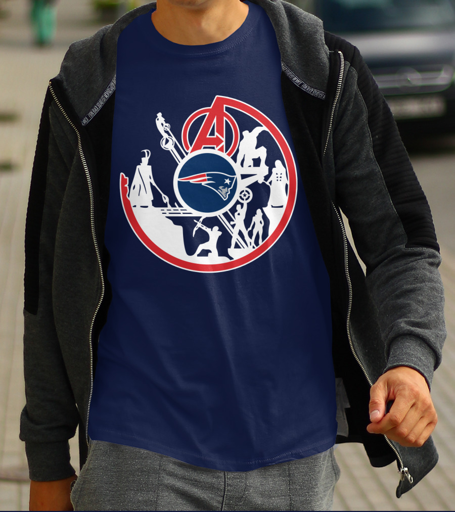 New England Patriots Avengers Crossover T-Shirt