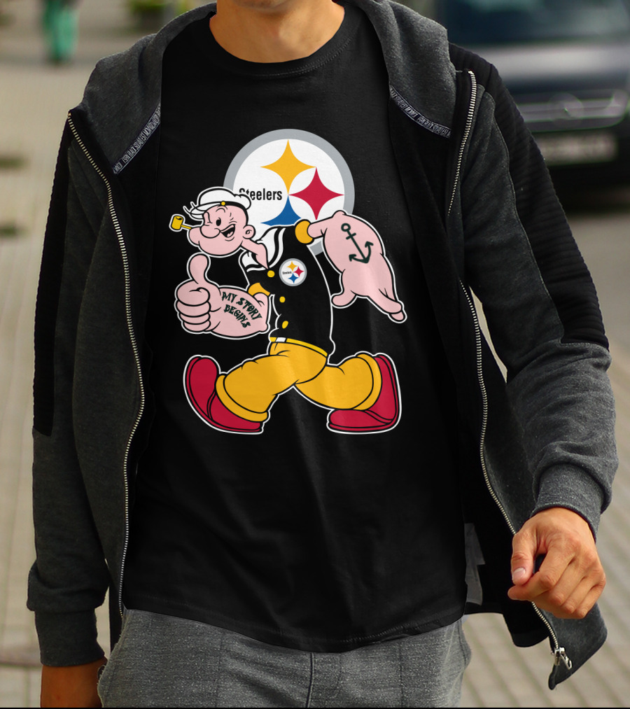 Steelers Popeye My Story Begins T-Shirt