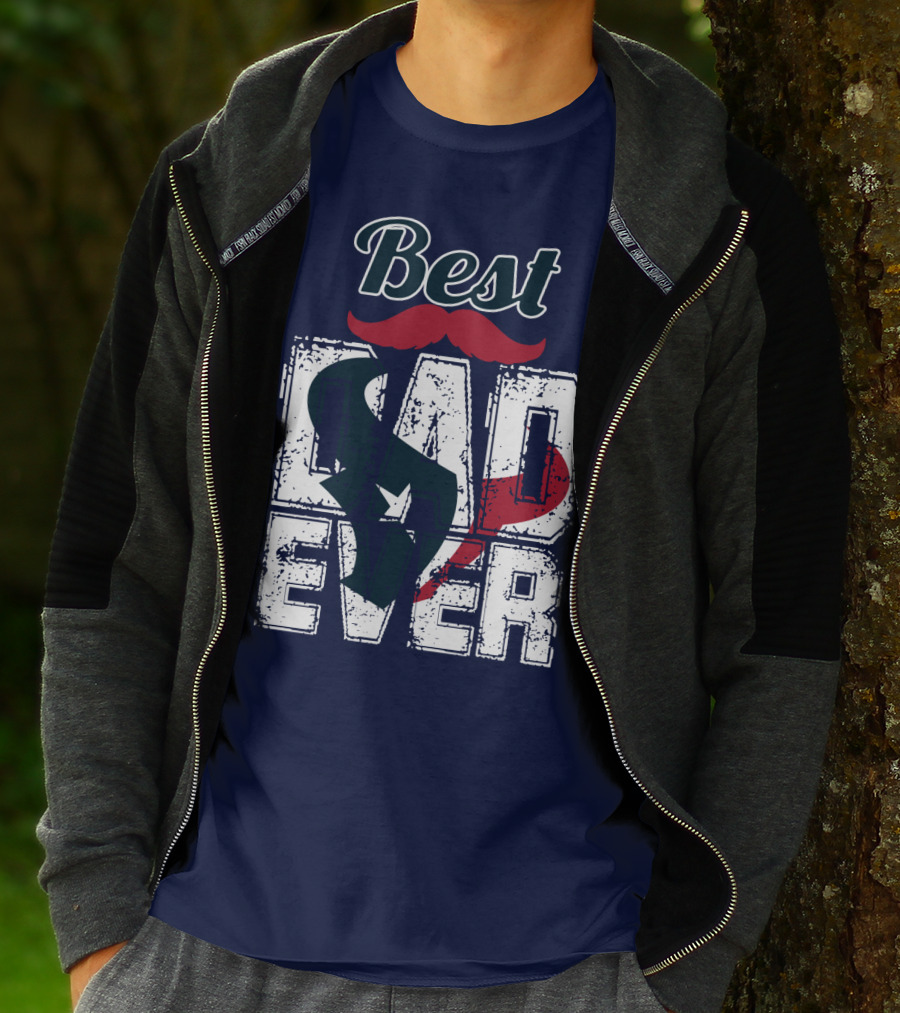 Best Dad Ever Texans T-Shirt