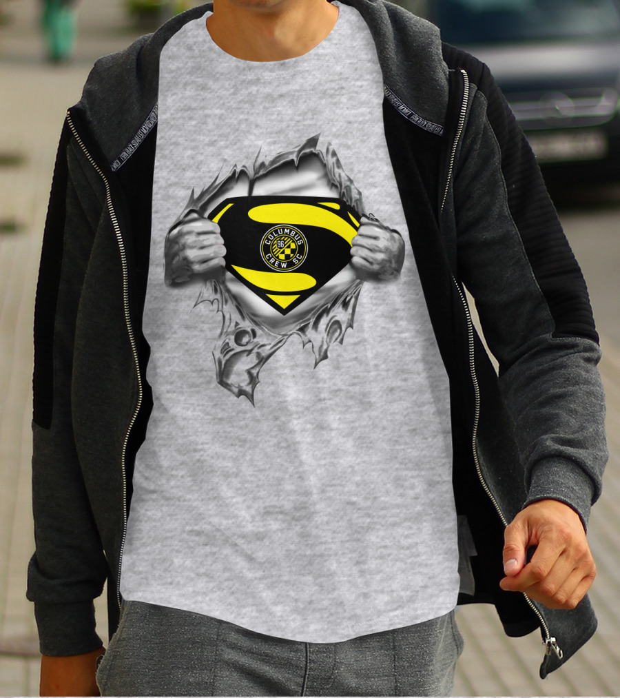 Columbus Crew Sc Superman Emblem Soccer T-Shirt