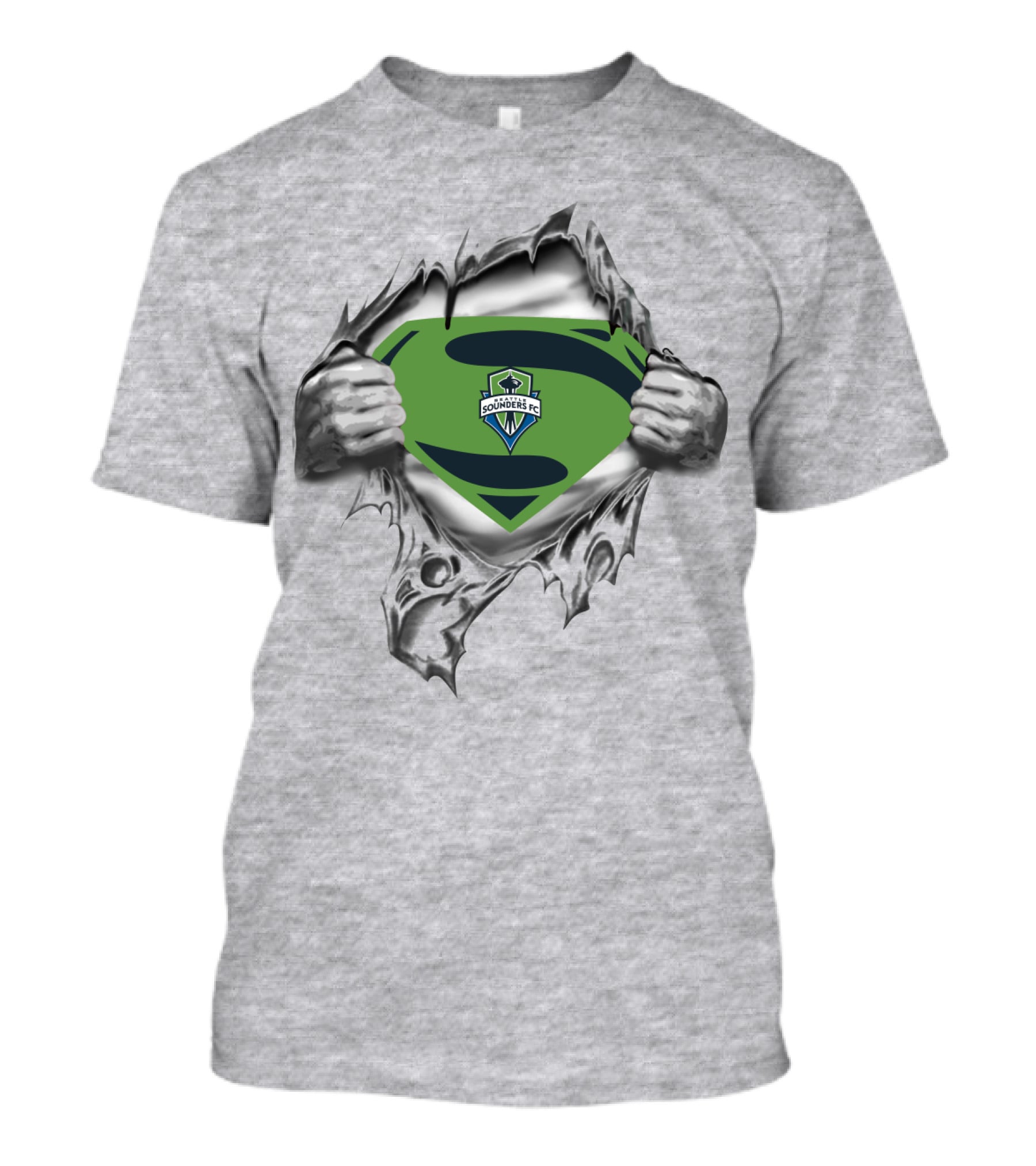 Seattle Sounders Fc Superhero Emblem Burst T-Shirt