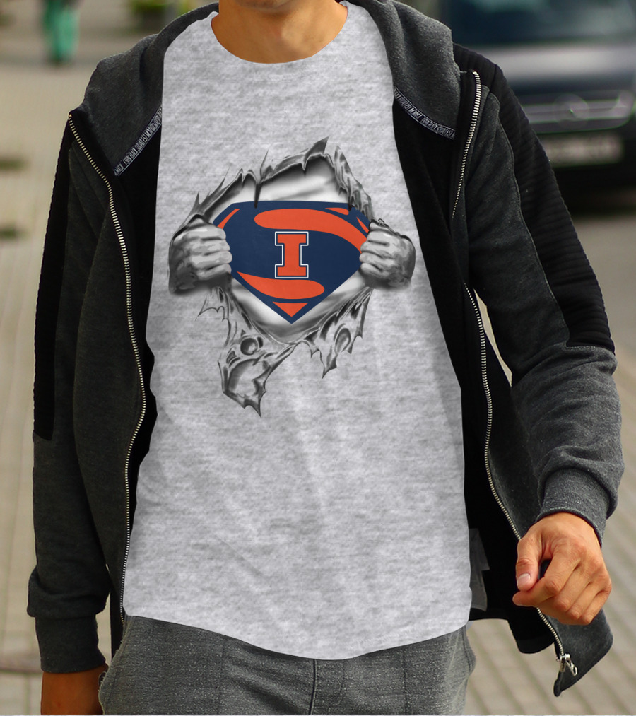 Superman Illinois Fighting Illini T-Shirt