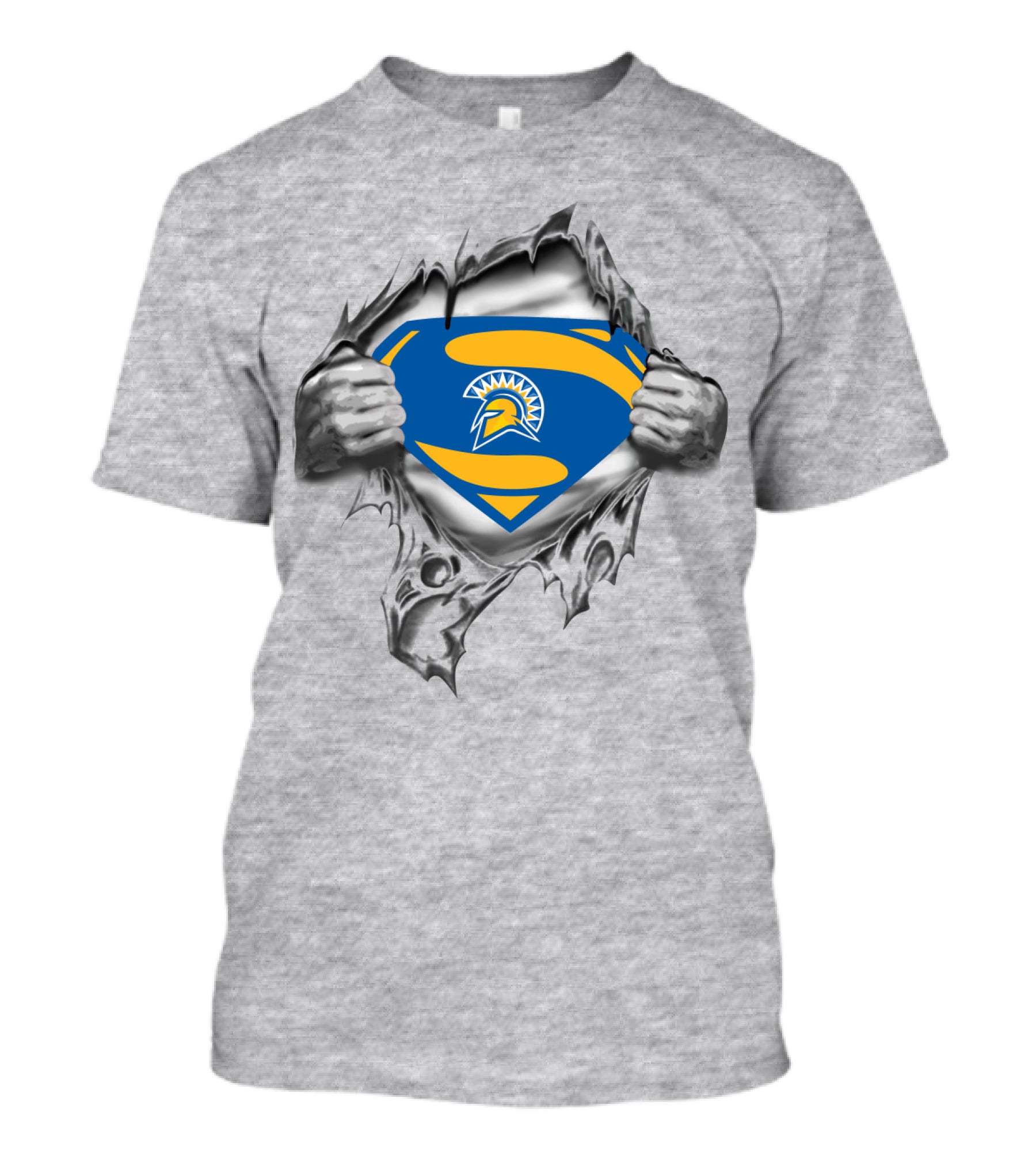 Super Spartan San Jose State Logo Style Tear T-Shirt