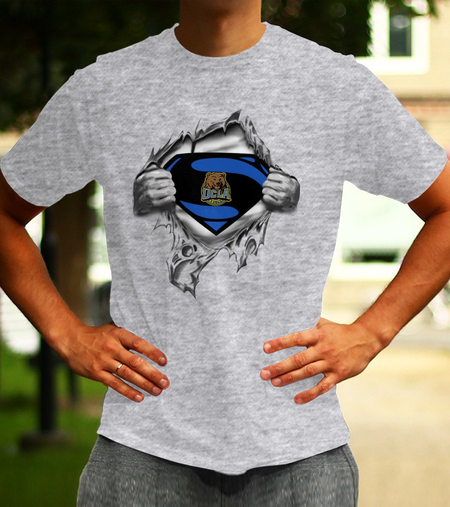 Ucla Bruins Bear Emblem Superhero Shield T-Shirt