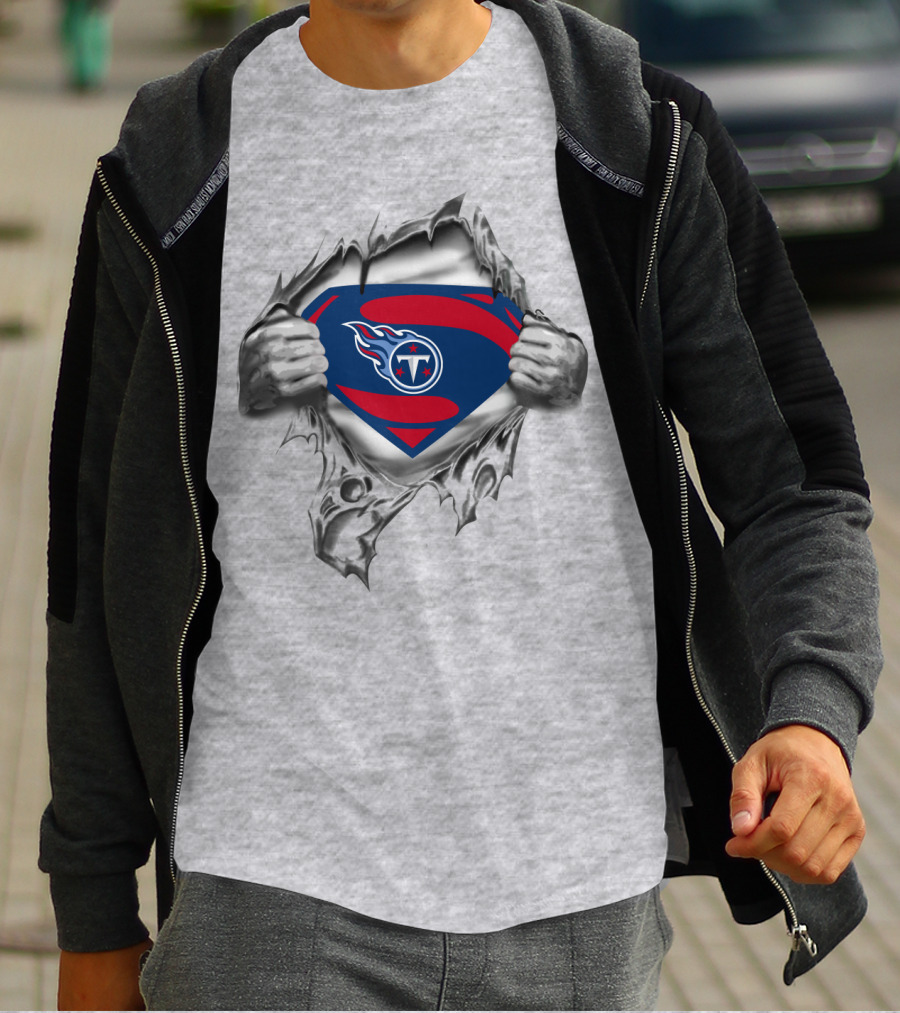 Tennessee Titans Superhero Logo Fusion T-Shirt