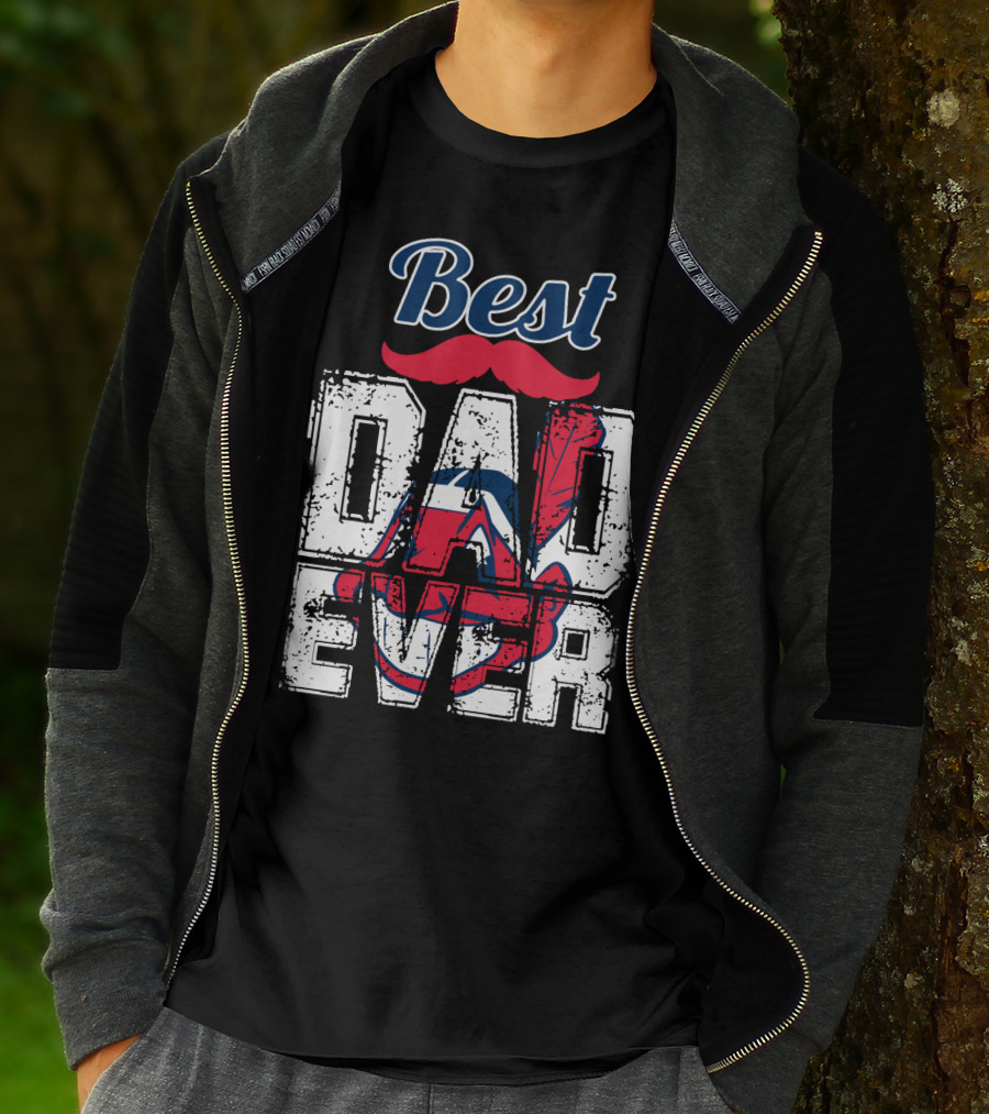 Best Dad Ever Indians Chief Wahoo T-Shirt
