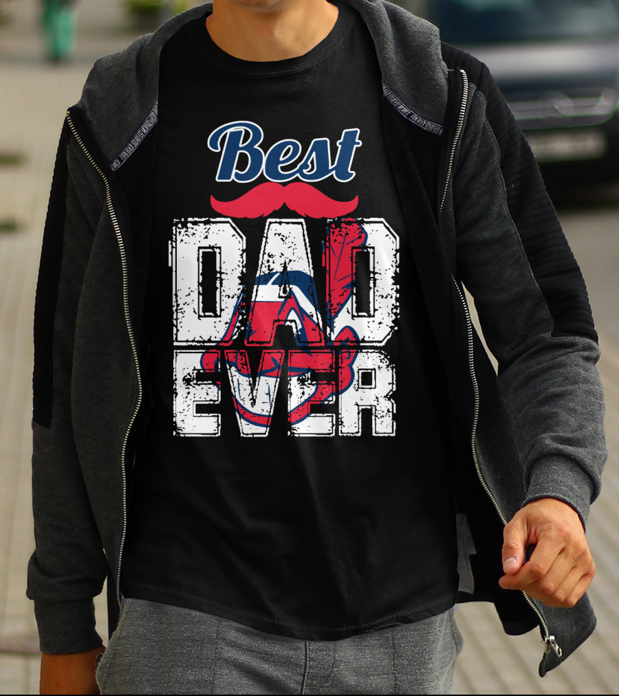 Best Dad Ever Indians Chief Wahoo T-Shirt