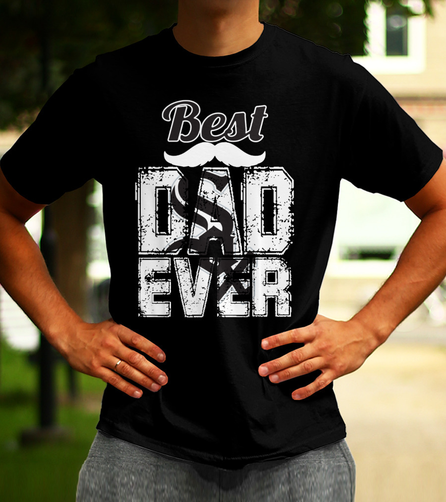 Best Dad Ever White Sox T-Shirt