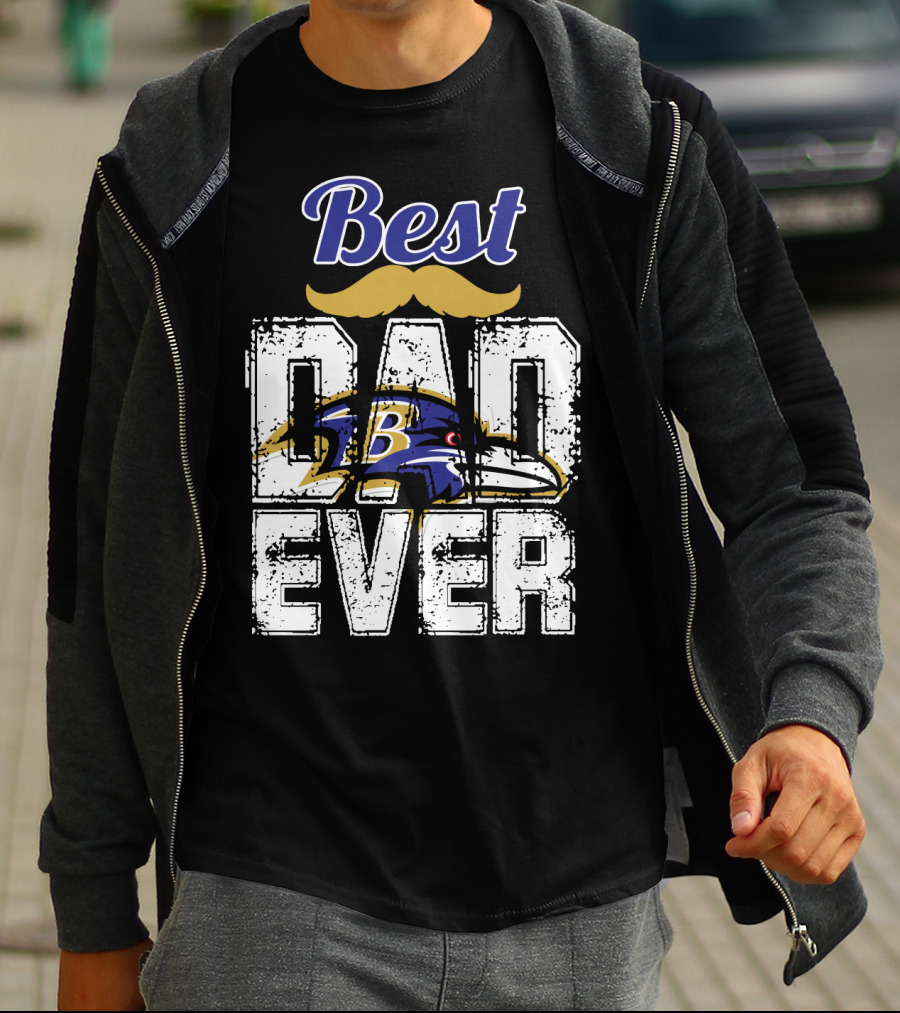 Best Dad Ever Ravens B T-Shirt