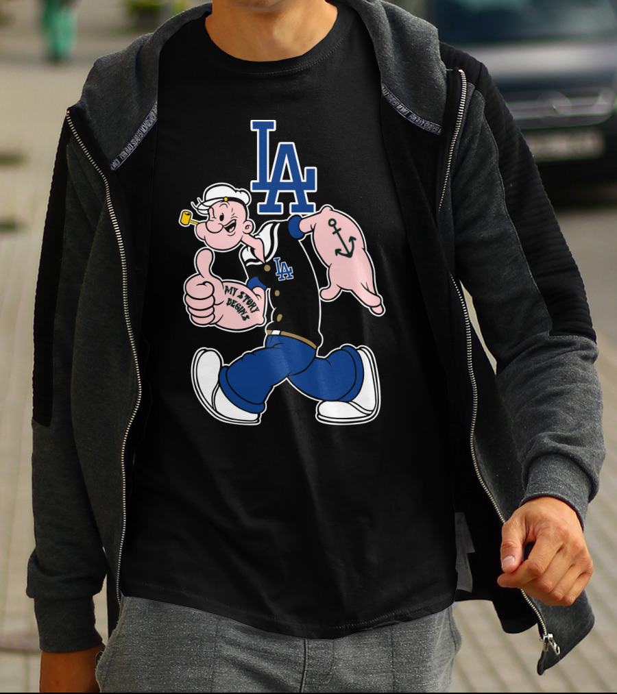 Los Angeles Dodgers Popeye Thumbs Up T-Shirt