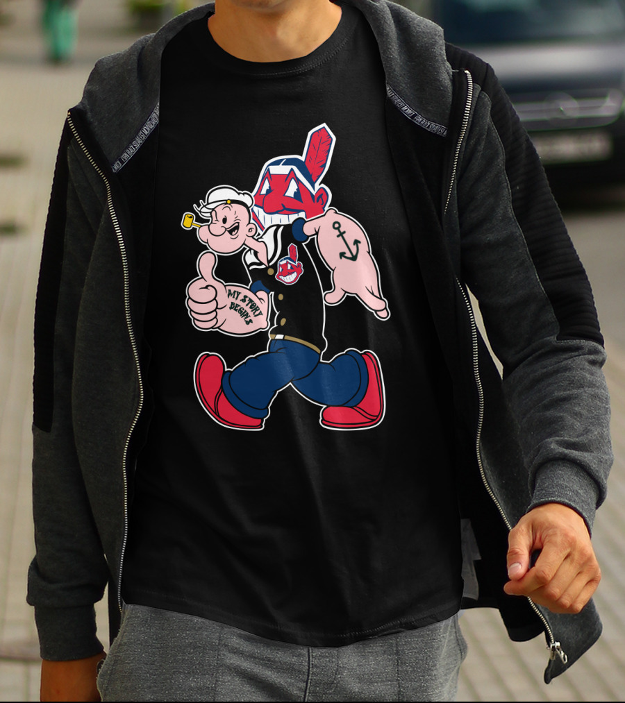 Cleveland Indians Chief Wahoo And Sailor Character Combo T-Shirt
