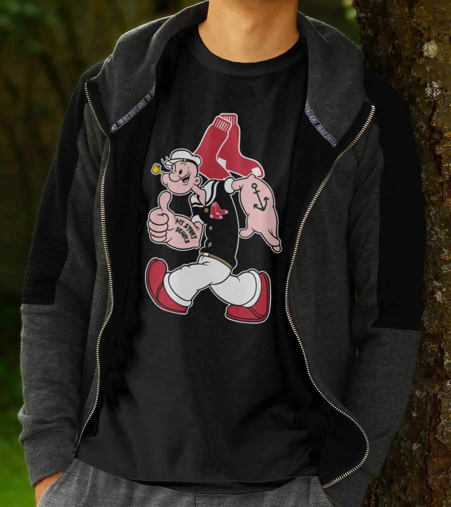 Boston Red Sox Popeye My Story Begins T-Shirt