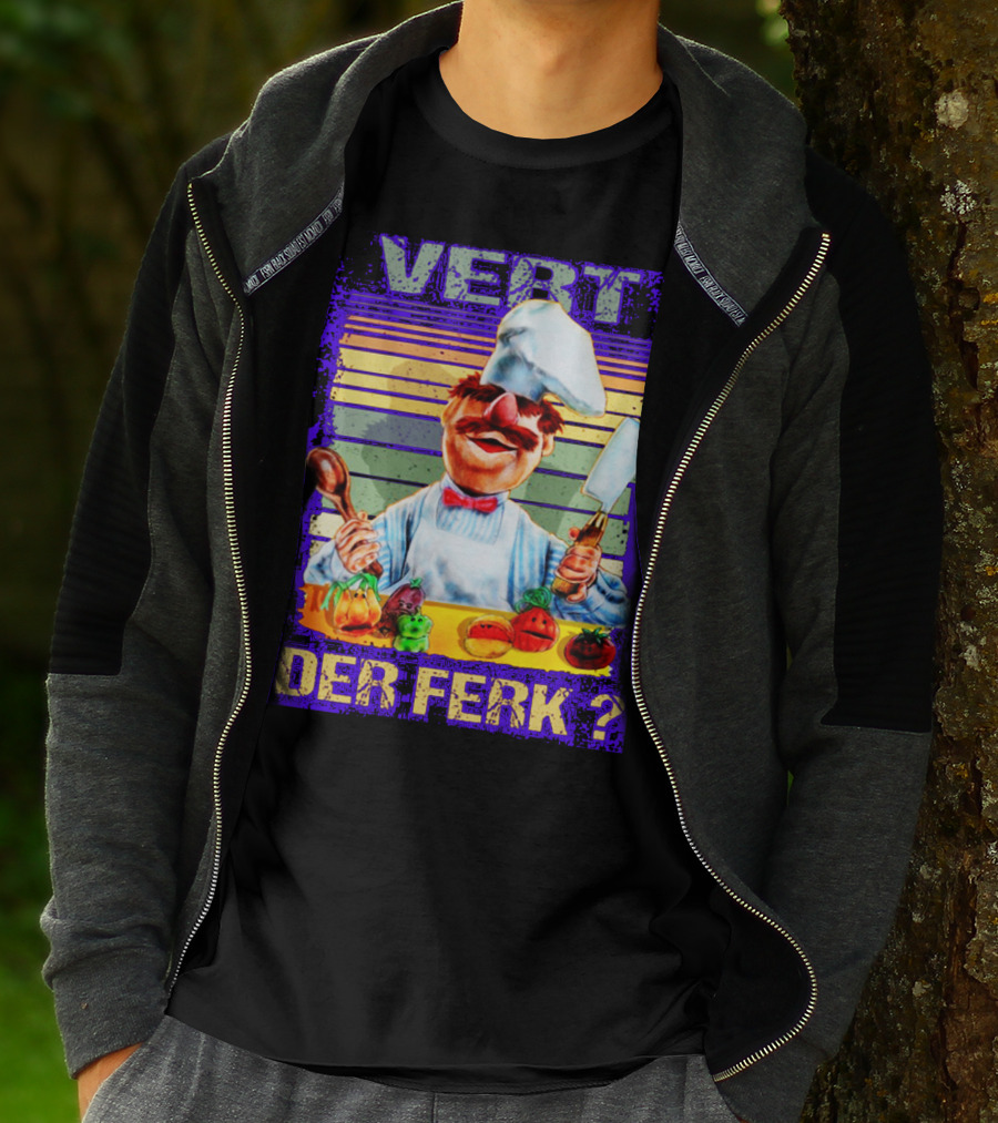 Vert Der Ferk Colorful Chef With Vegetables And Utensils T-Shirt