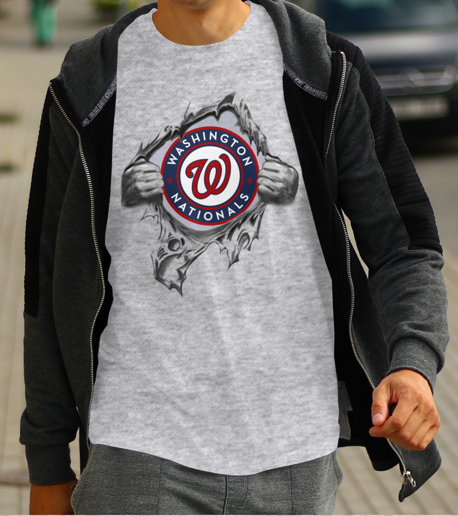 Washington Nationals Logo Breaking Through T-Shirt