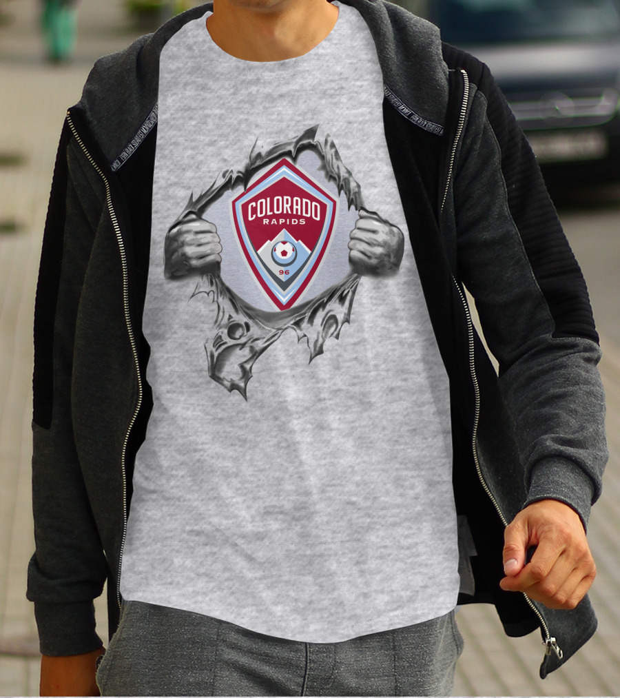 Colorado Rapids Badge With Strength Hands Gemel Symbol 96 Soccer T-Shirt
