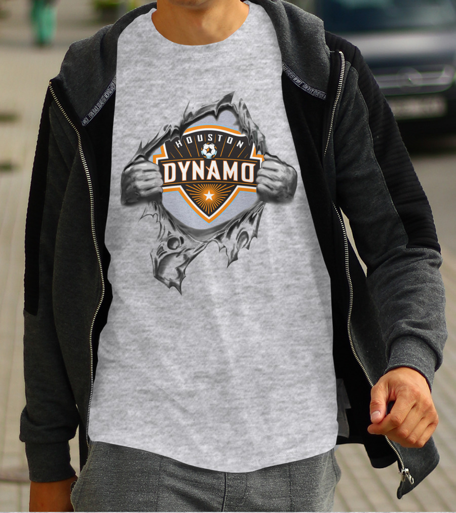 Houston Dynamo Soccer Shield Burst T-Shirt