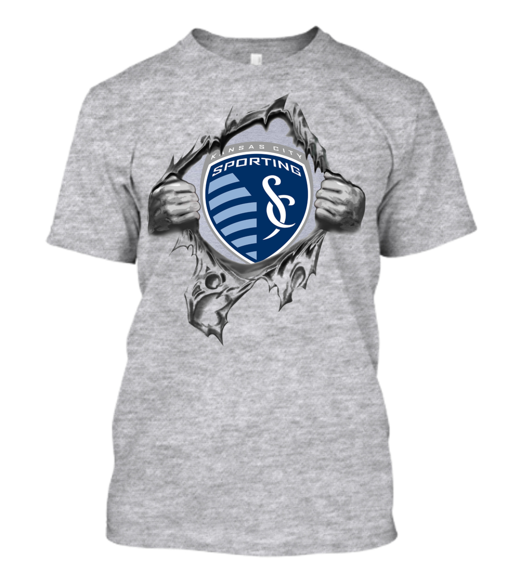 Sporting Kansas City Soccer Badge Rip T-Shirt