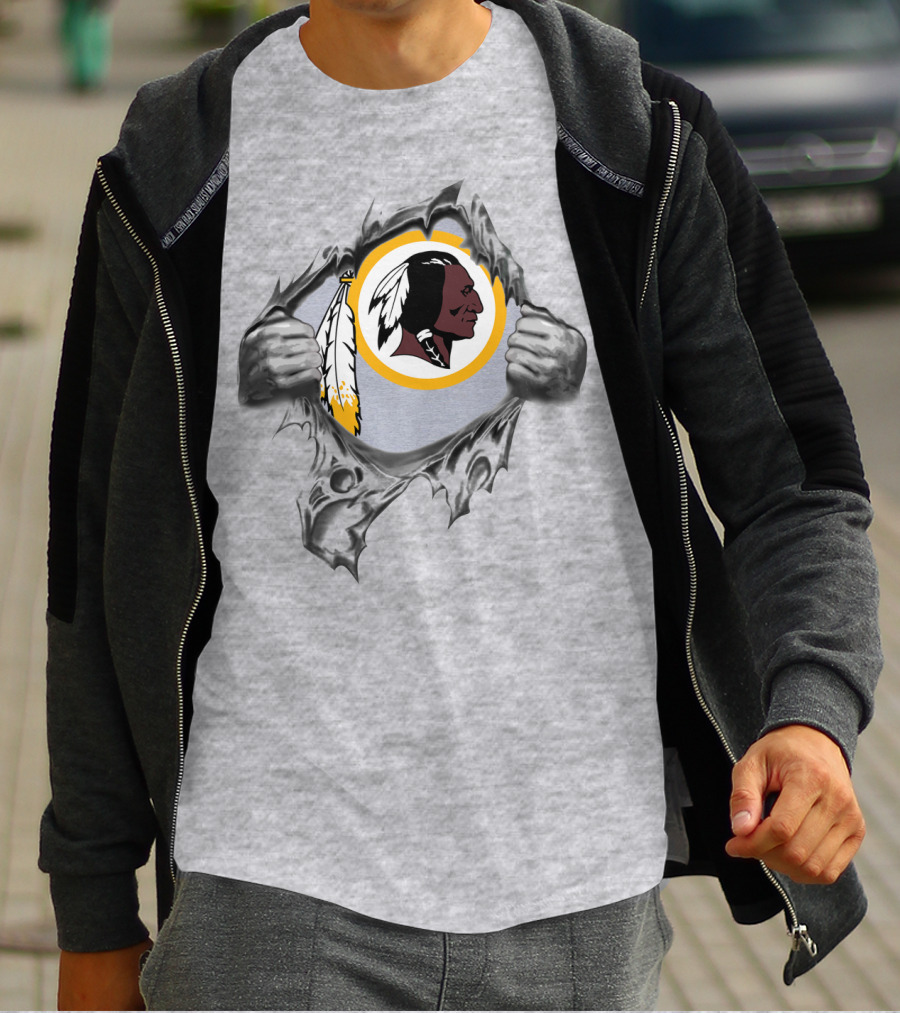 Washington Redskins Ripped Through T-Shirt
