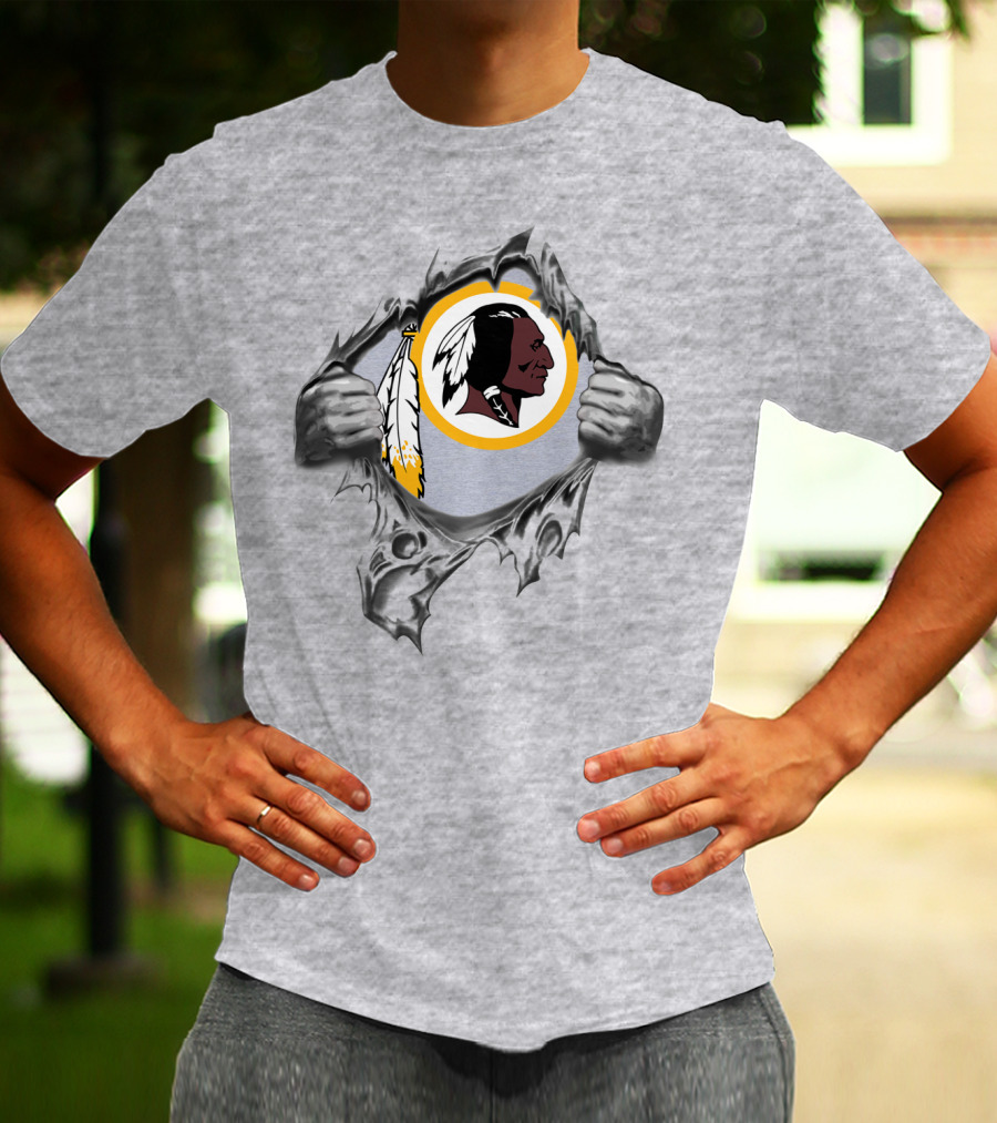 Washington Redskins Ripped Through T-Shirt