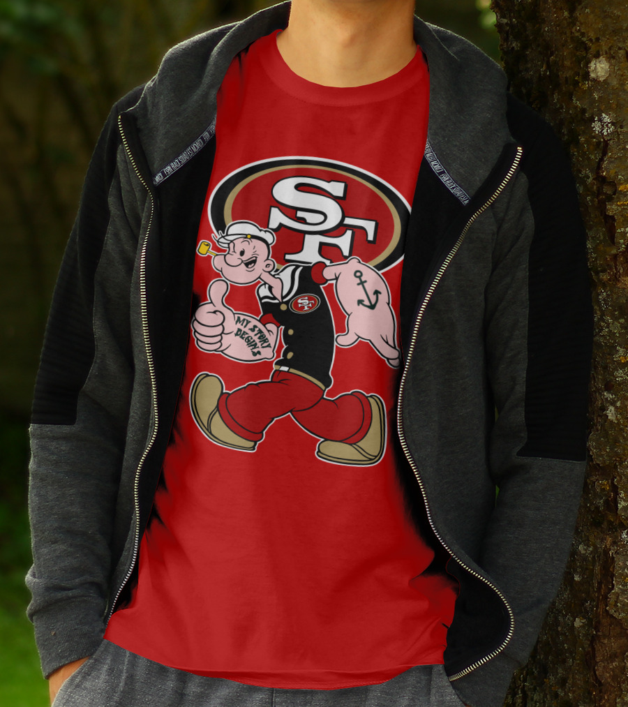 Sf San Francisco 49ers Popeye My Story Begins T-Shirt
