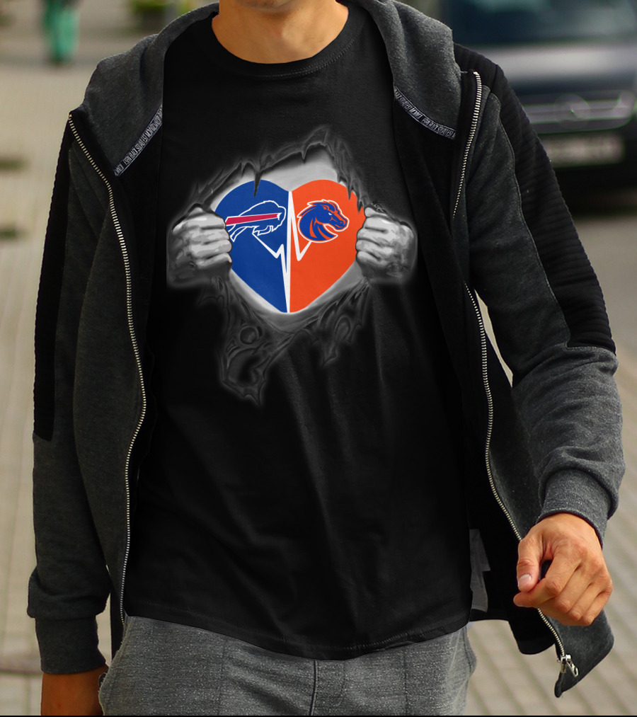 Bills Boise State Broncos Heart T-Shirt