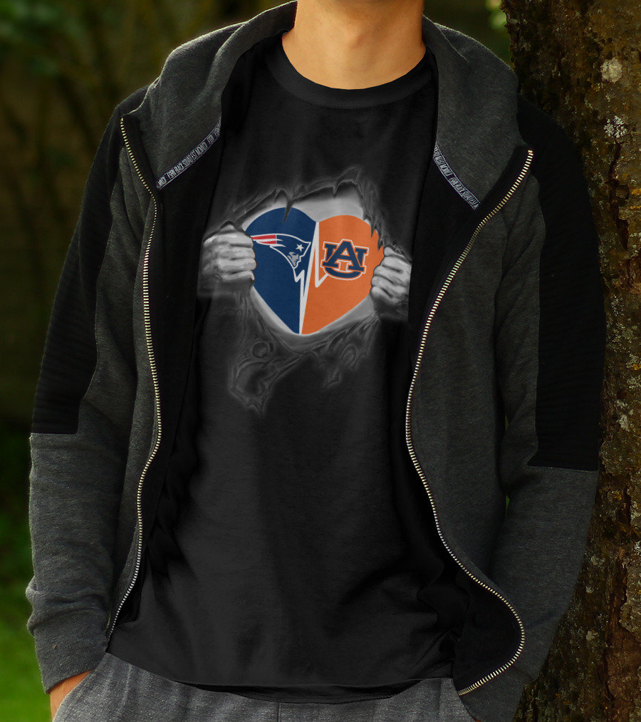 Patriots Auburn Heart Logo Fusion T-Shirt