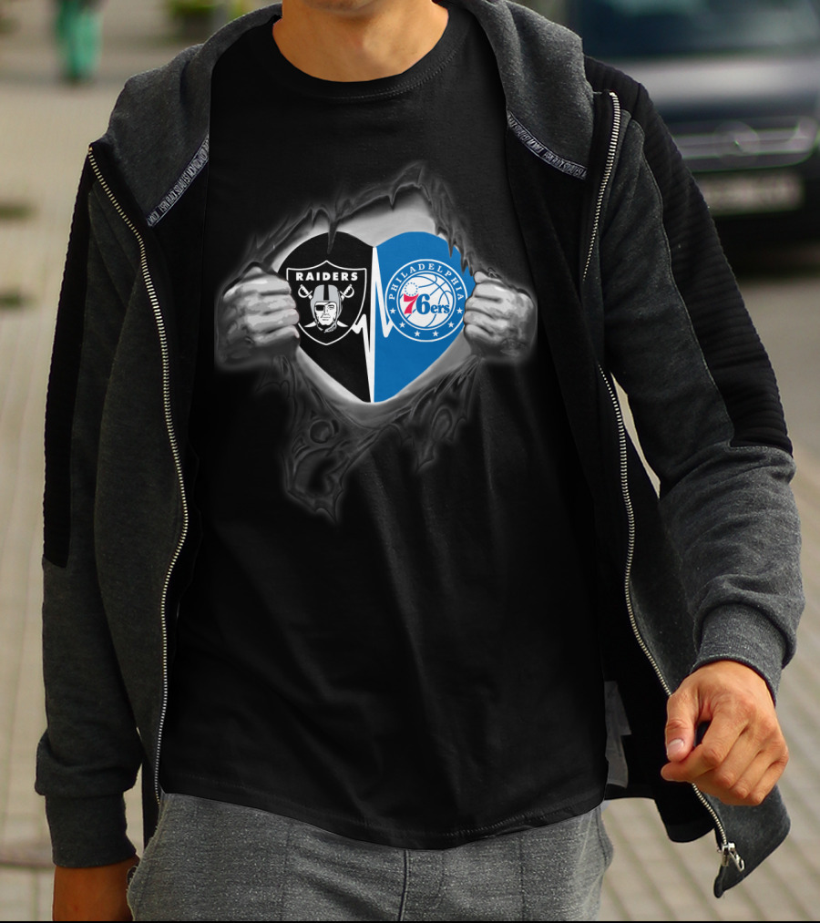 Raiders Philadelphia 76ers Fusion T-Shirt