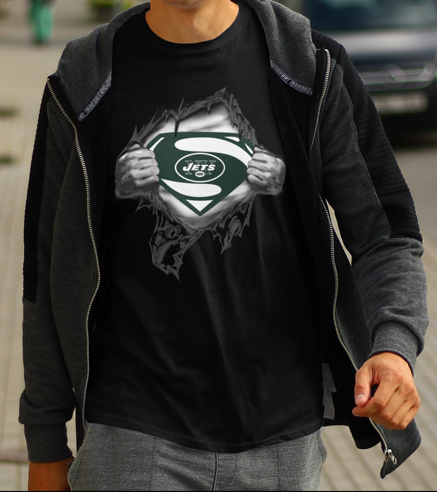 Superhero Style Jets Logo 38 New York Jets T-Shirt