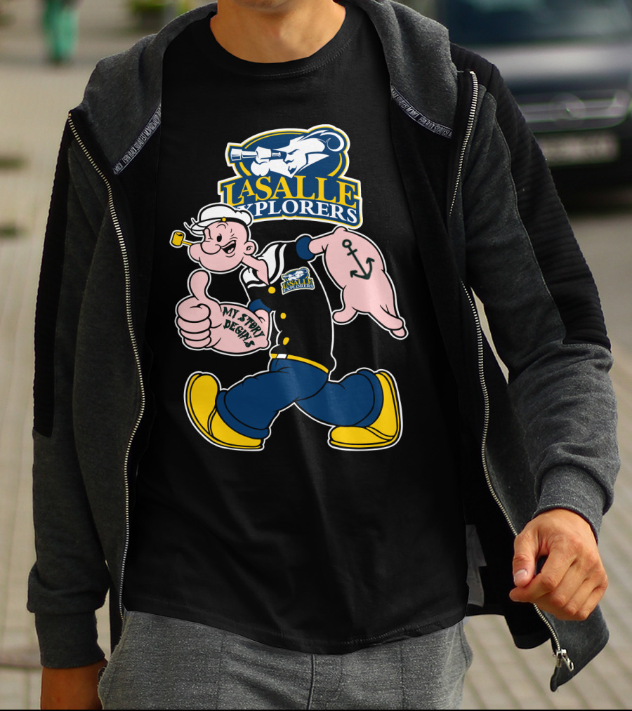 La Salle Explorers My Story Begins Iconic Cartoon Sailor Character T-Shirt