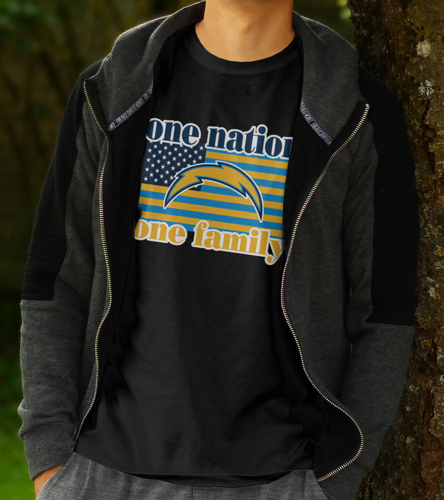 One Nation One Family Los Angeles Chargers T-Shirt