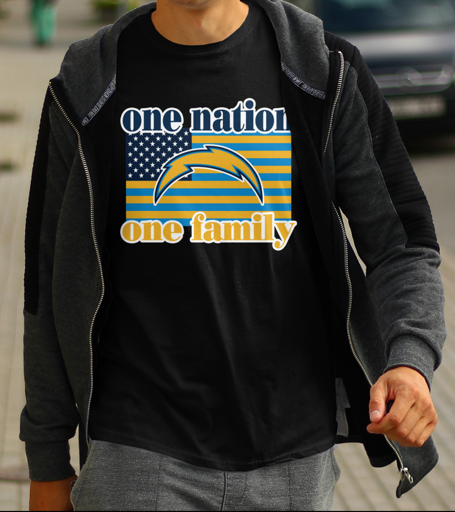 One Nation One Family Los Angeles Chargers T-Shirt
