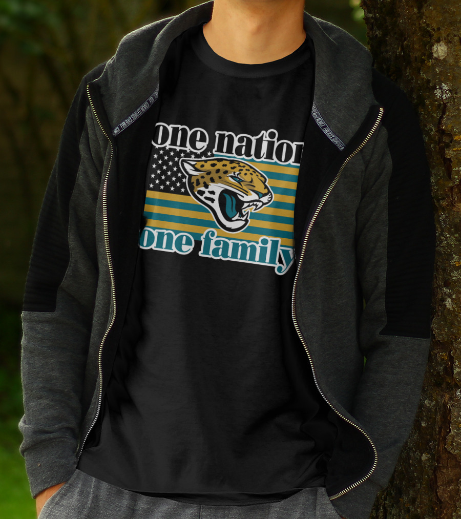 One Nation One Family Jacksonville Jaguars 18 T-Shirt