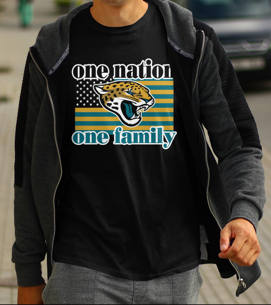 One Nation One Family Jacksonville Jaguars 18 T-Shirt