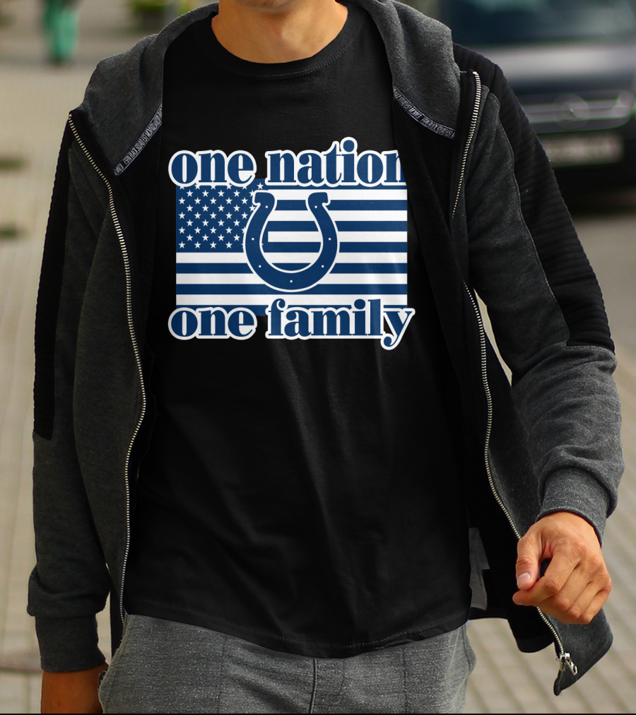 One Nation One Family Indianapolis Colts T-Shirt