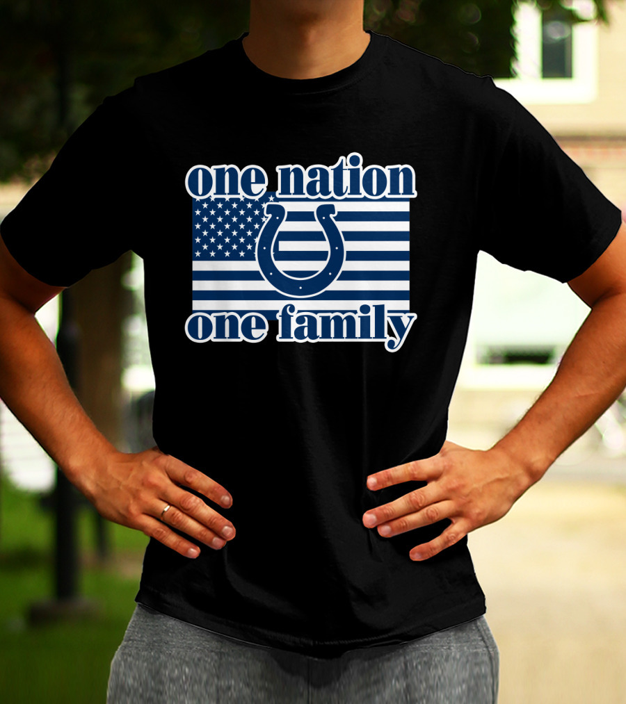 One Nation One Family Indianapolis Colts T-Shirt