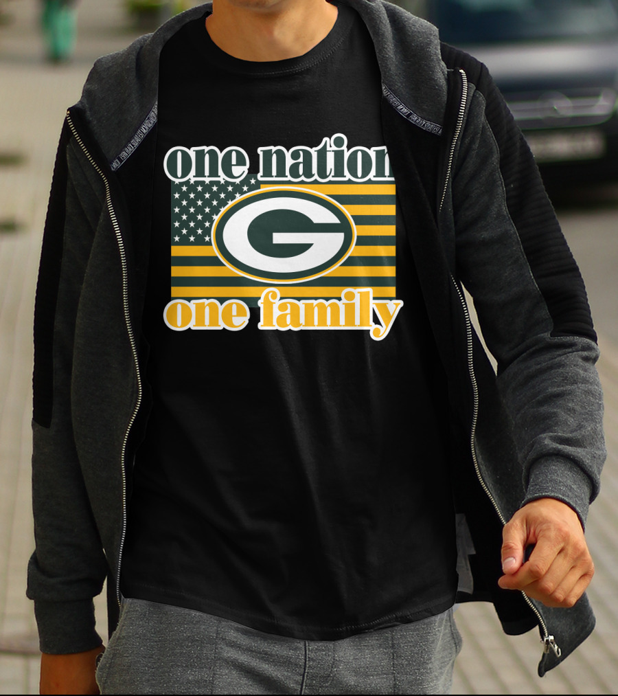 One Nation One Family Green Bay Packers T-Shirt