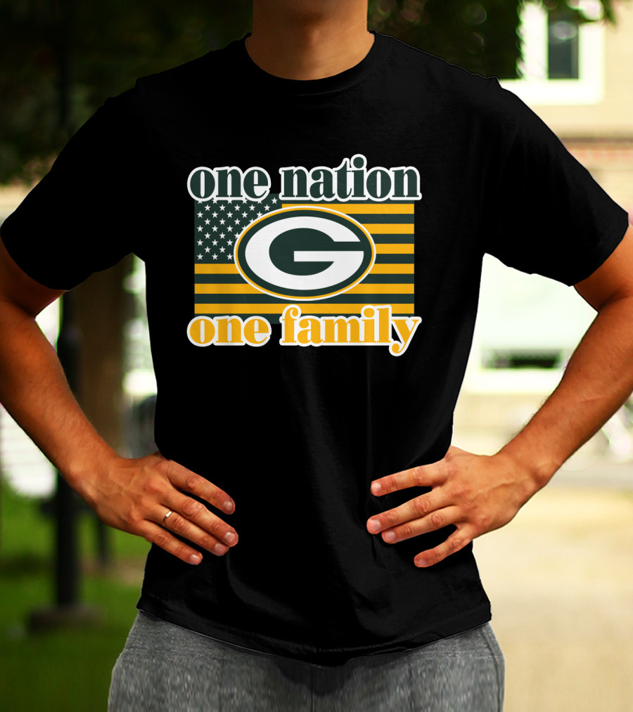 One Nation One Family Green Bay Packers T-Shirt