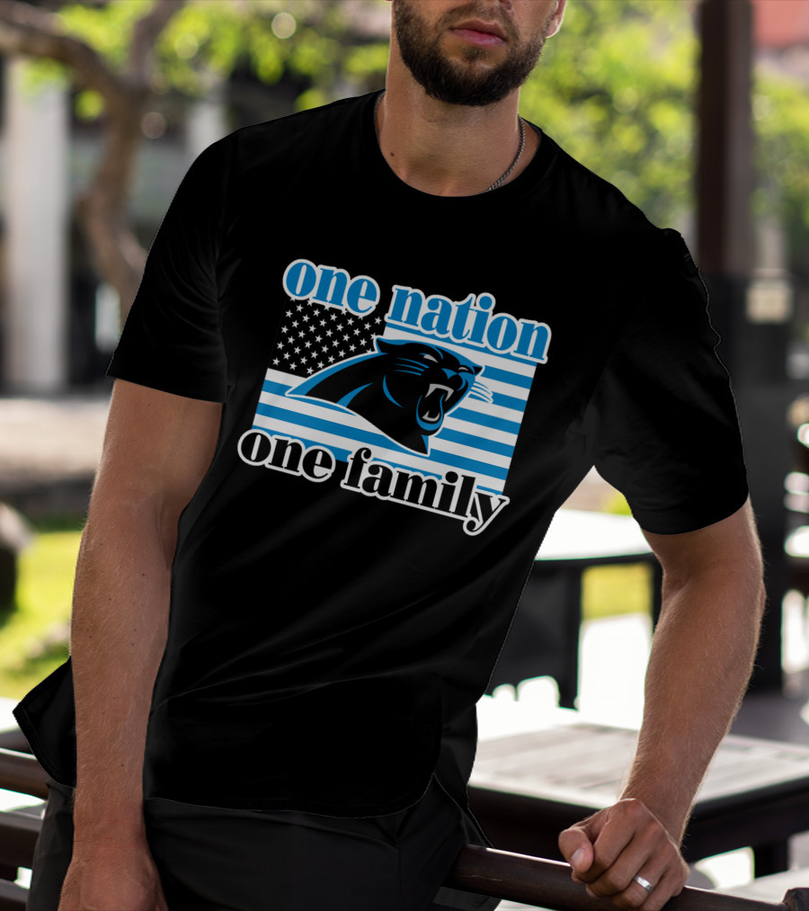 One Nation One Family Carolina Panthers 28 T-Shirt