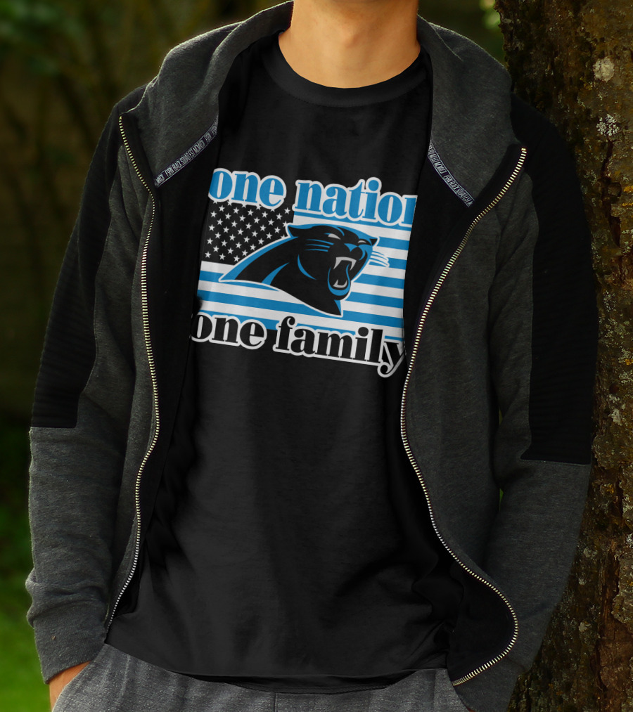 One Nation One Family Carolina Panthers 28 T-Shirt