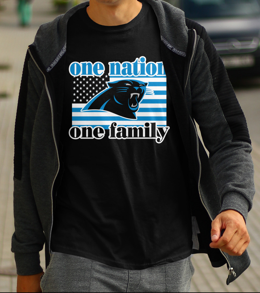 One Nation One Family Carolina Panthers 28 T-Shirt