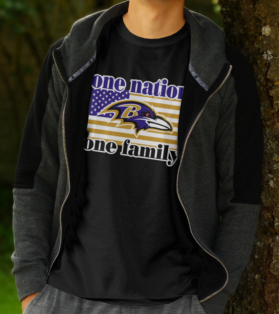Baltimore Ravens One Nation One Family T-Shirt